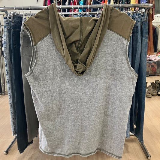 everlast grey khaki sleeveless hoodie