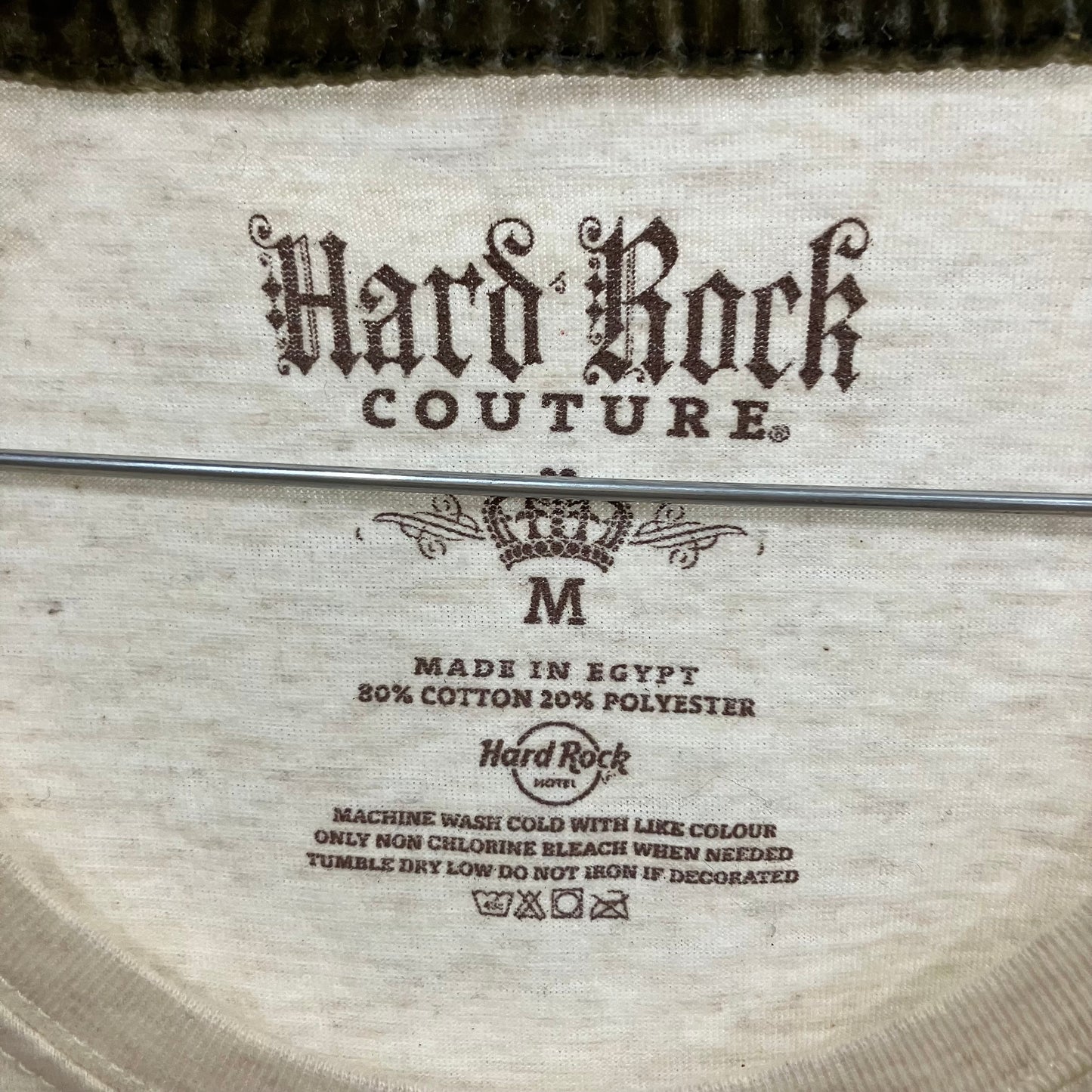 hard rock cafe couture sharm el sheik '10 tshirt bianca stampa marrone