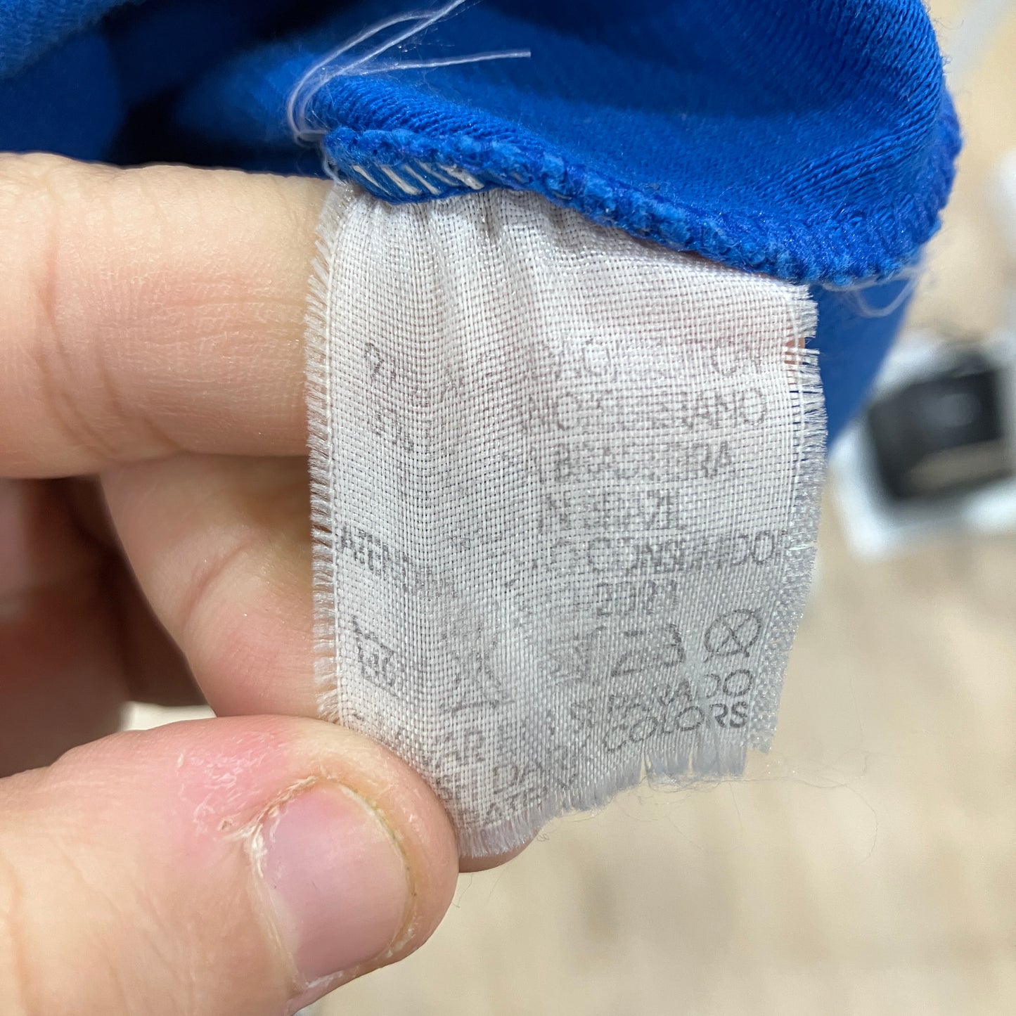 sol acu '00s t-shirt blu con ricamo Brasile