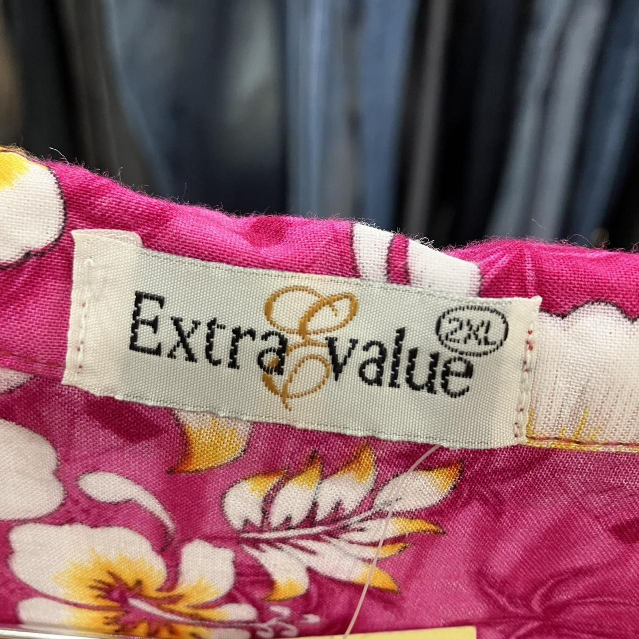 Extra Value fuchsia pink floral Hawaiian shirt