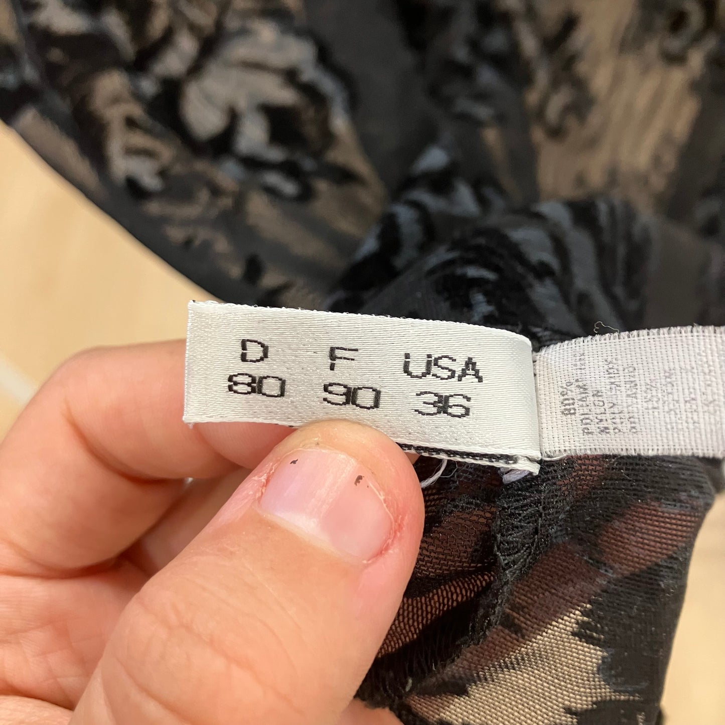 valery sheer black velvet floral lace tee