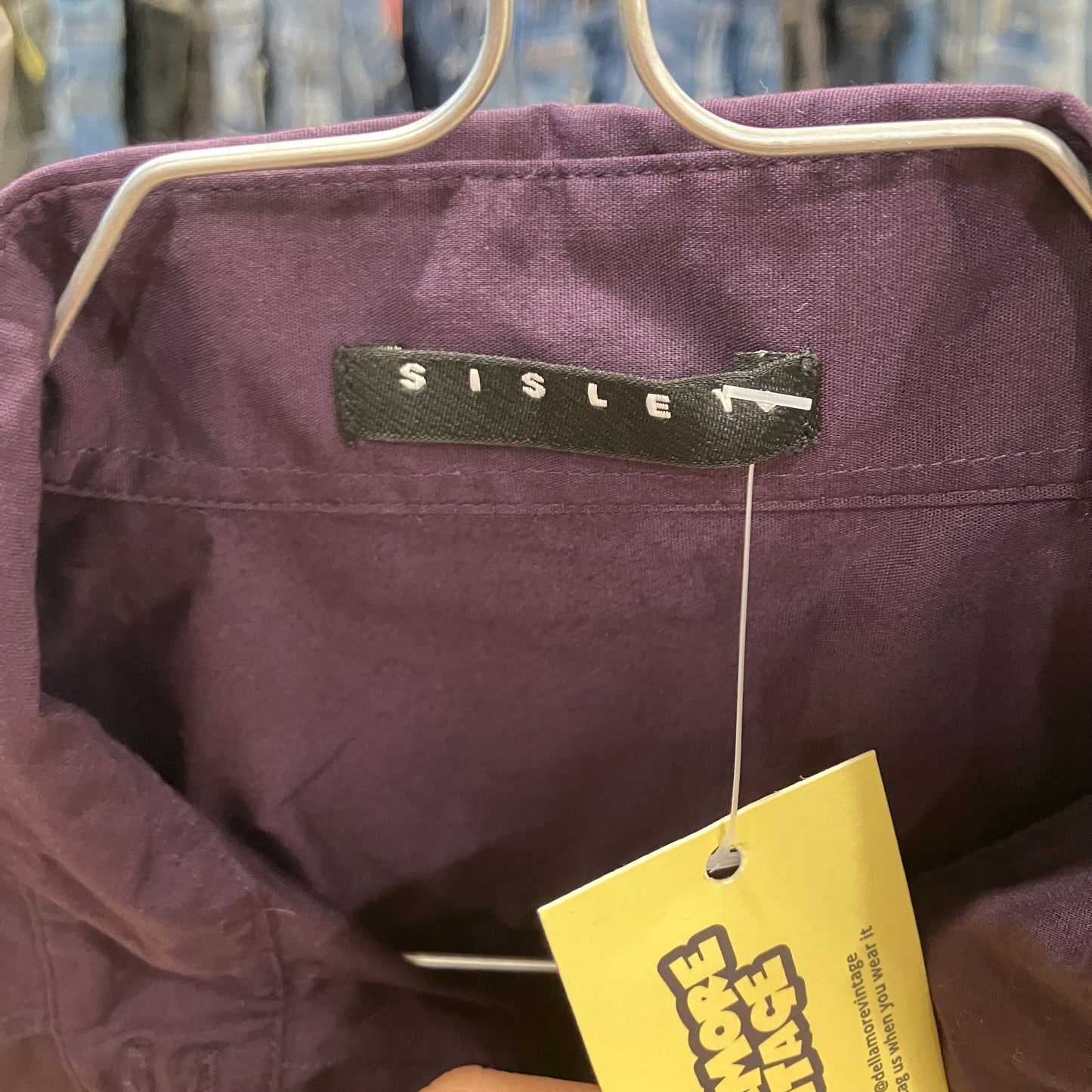 sisley purple long sleeve thong bodysuit shirt