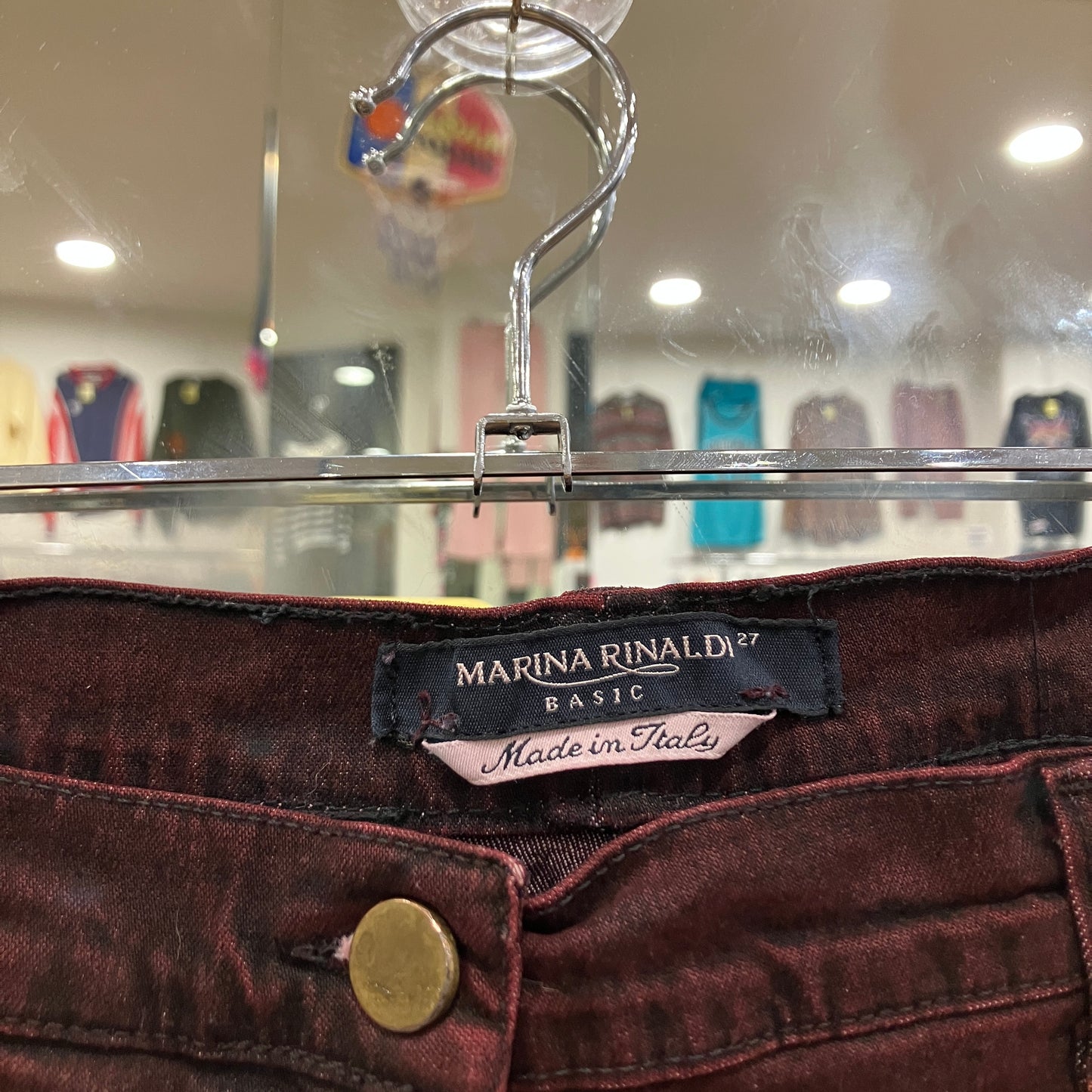 marina rinaldi '00s jeans burgundy washed