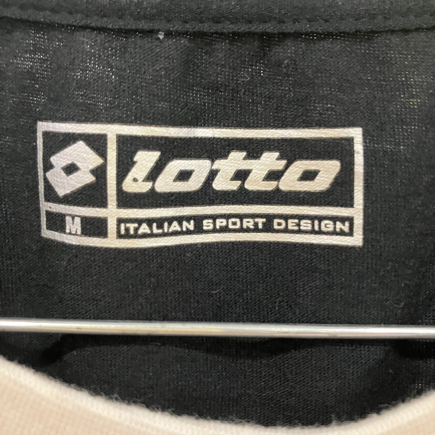 lotto black white tank top with silver logo