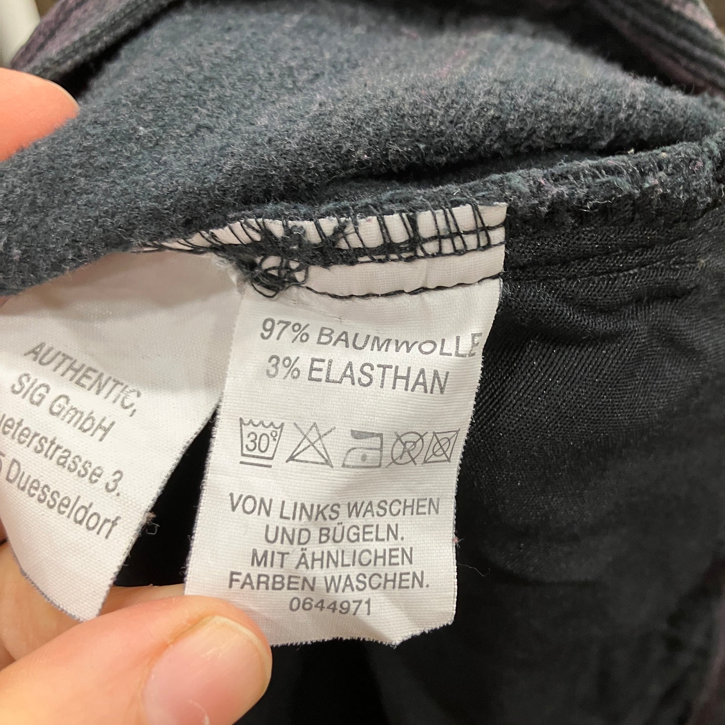 authentic '90s pantaloni in velluto a coste viola e marrone a righe
