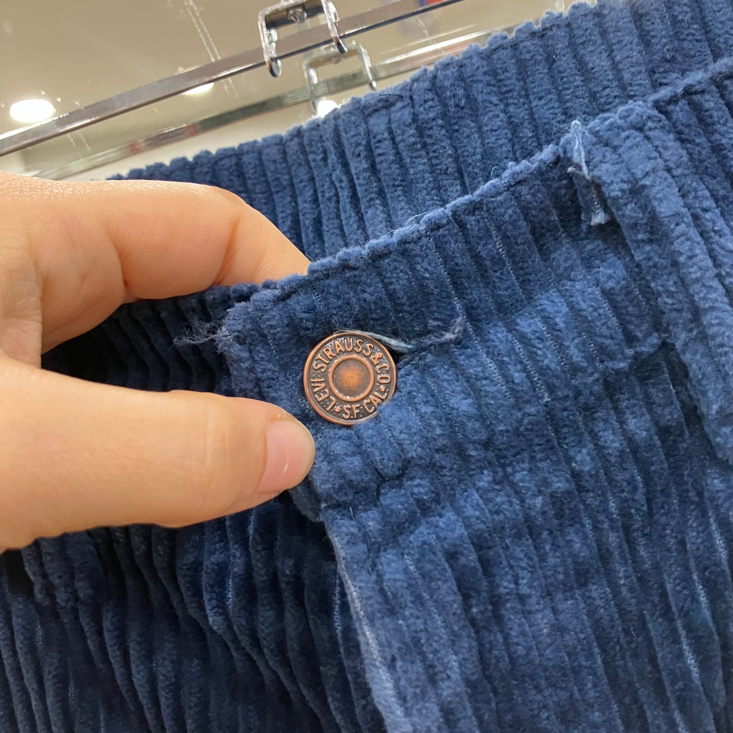 levis '90s pantaloni in velluto a coste blu navy