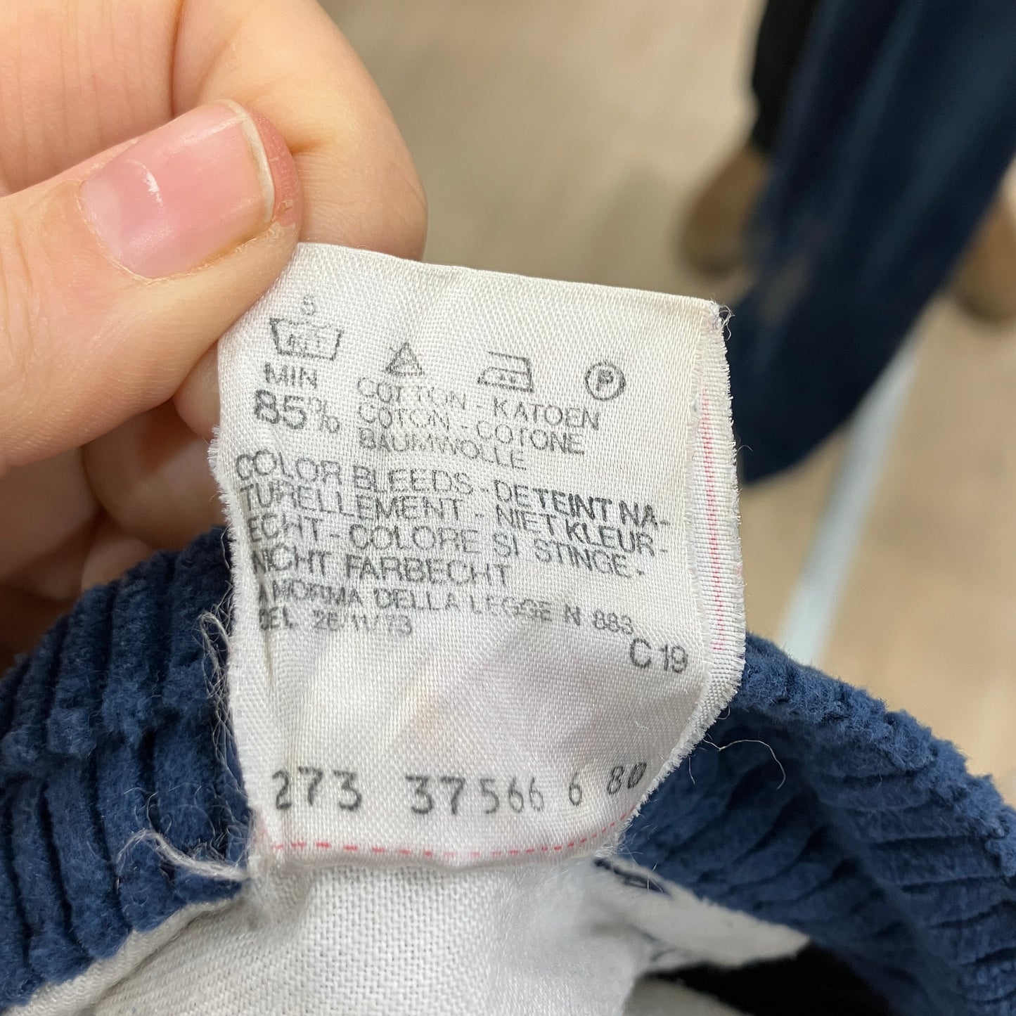 levis '90s pantaloni in velluto a coste blu navy