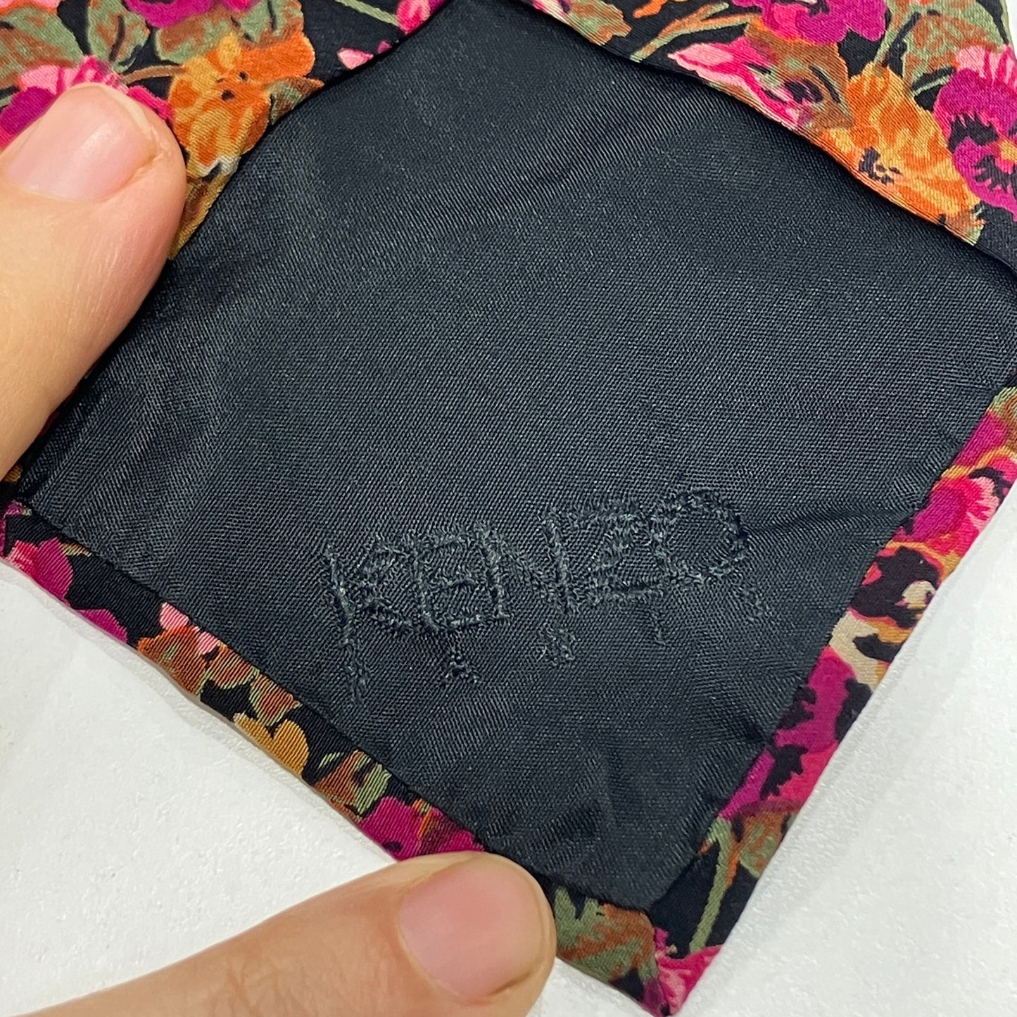 kenzo '90s cravatta in seta viola con stampa floreale