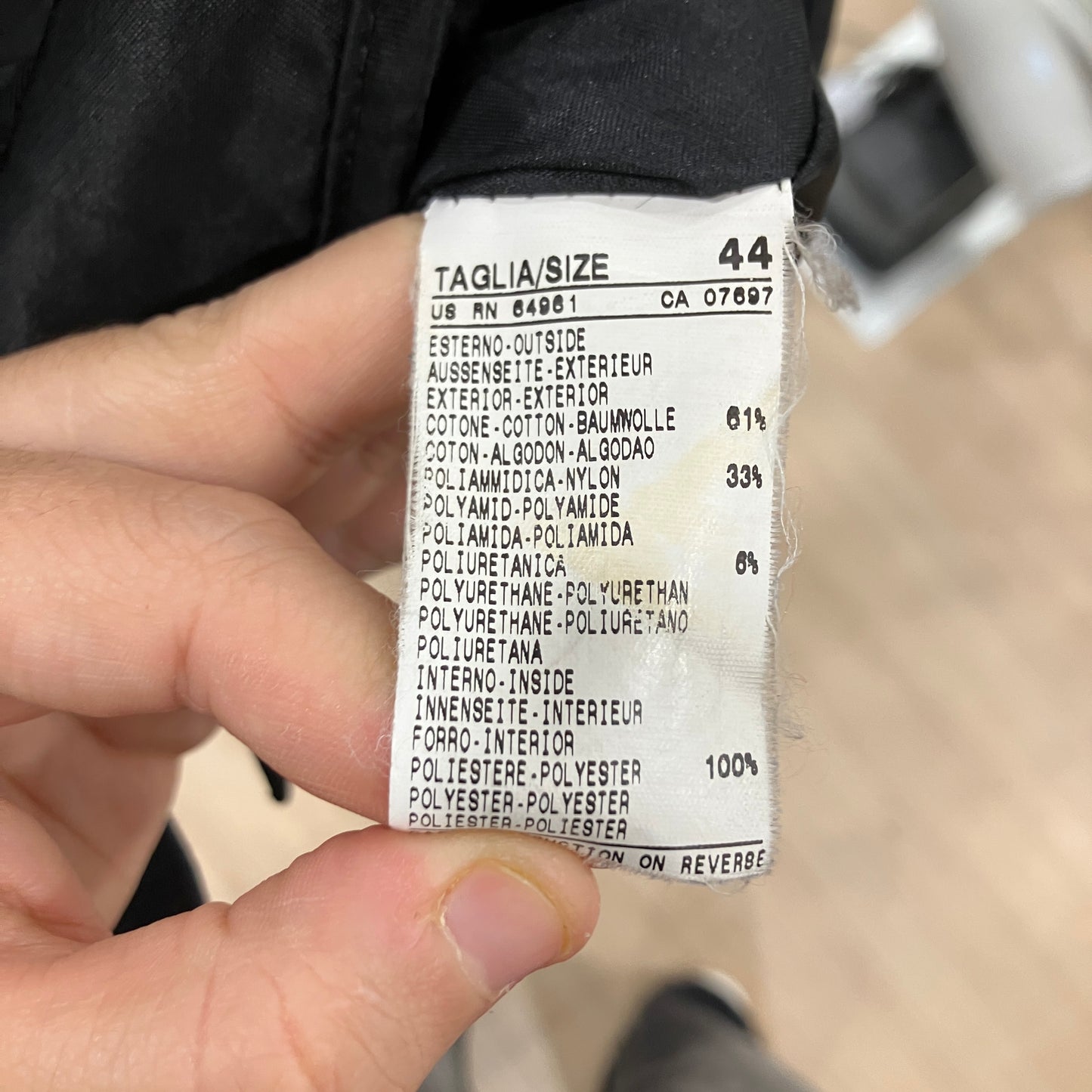 benetton '00s giacca cargo in satin nero