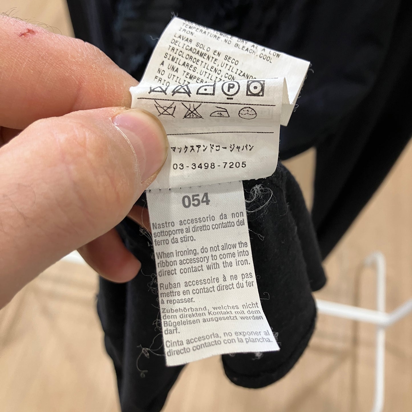 max&co '00s top manica lunga nero con balze in pizzo