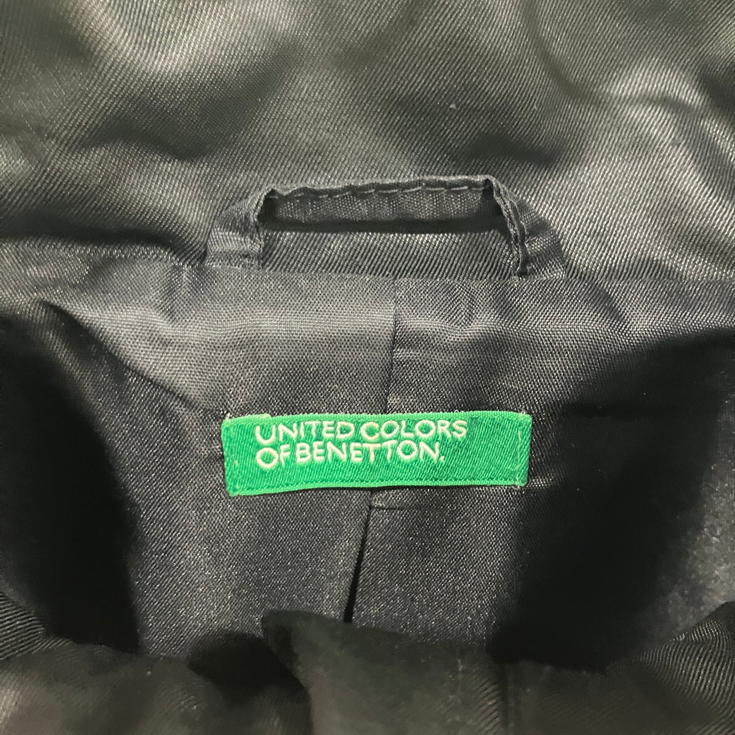 benetton '00s giacca cargo in satin nero