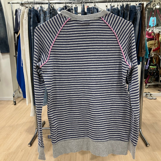 campagnolo '00s top manica lunga grigio nero a righe con stampa bugs bunny rosa
