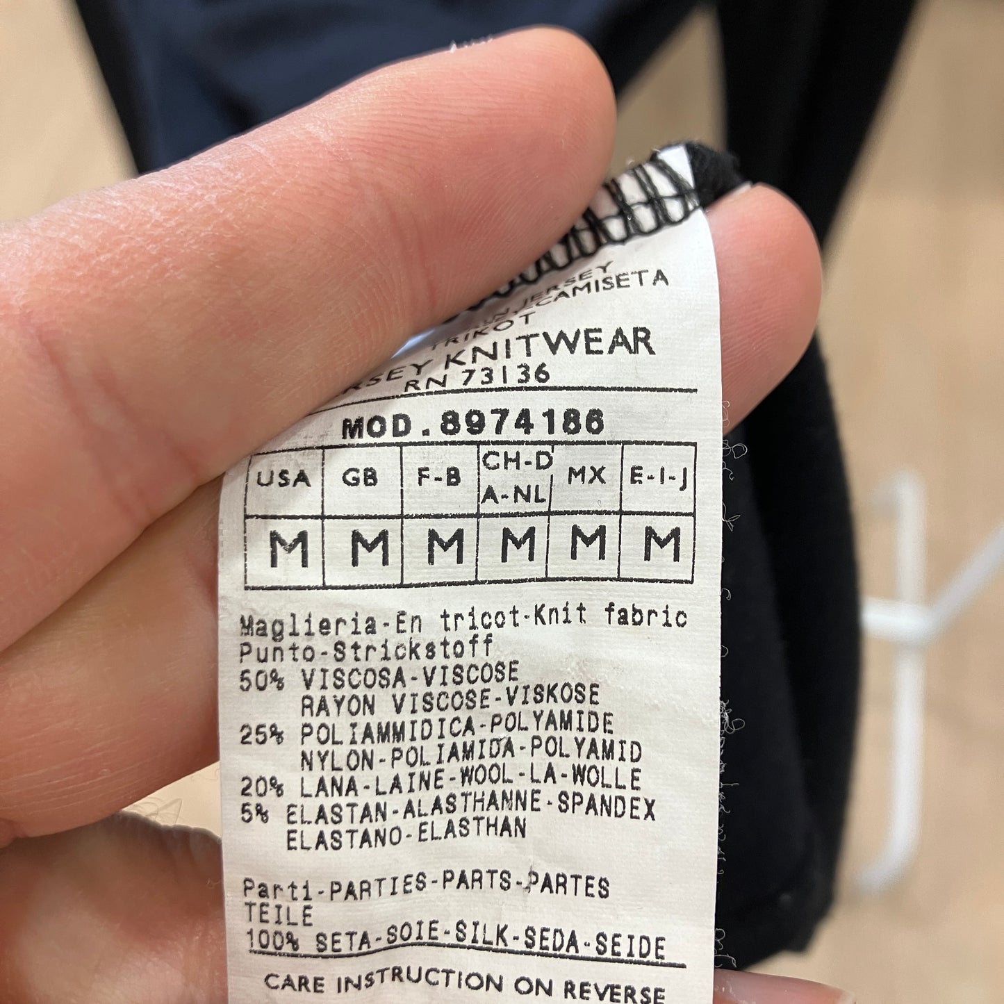 max&co '00s top manica lunga nero con balze in pizzo