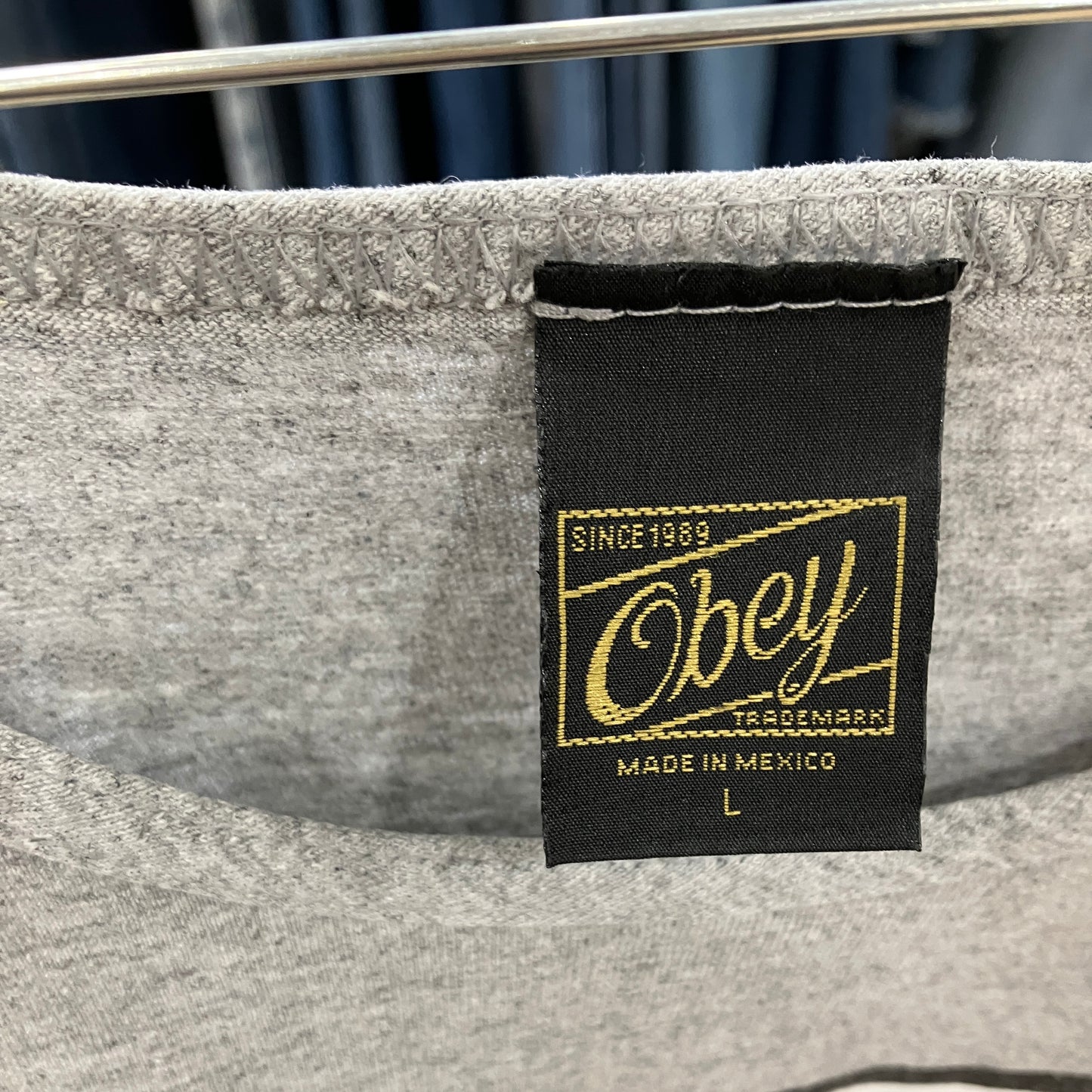 obey '10s canotta grigia Andre the Giant