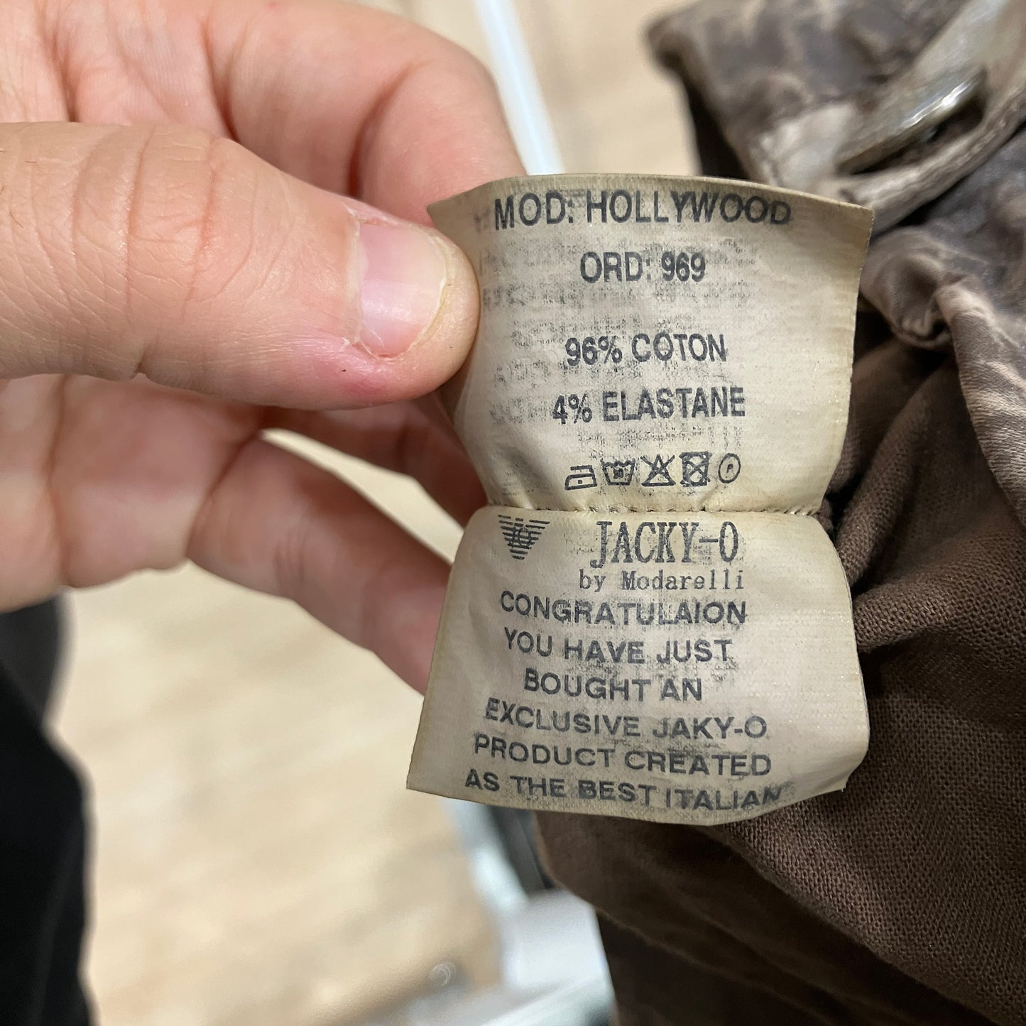 jacky-o 00s brown cargo jacket with silver glitter