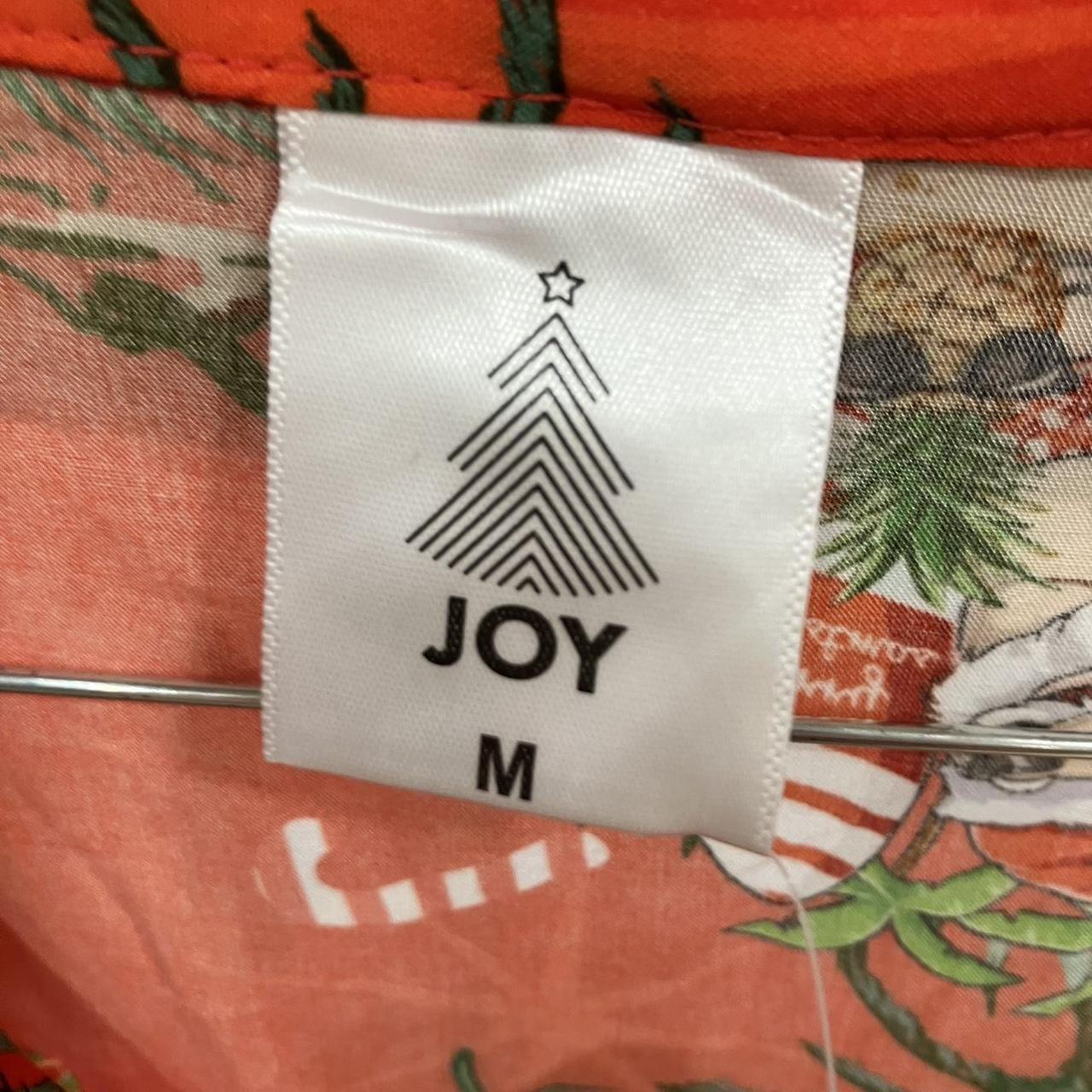 Joy red hawaiian shirt with santa surfing