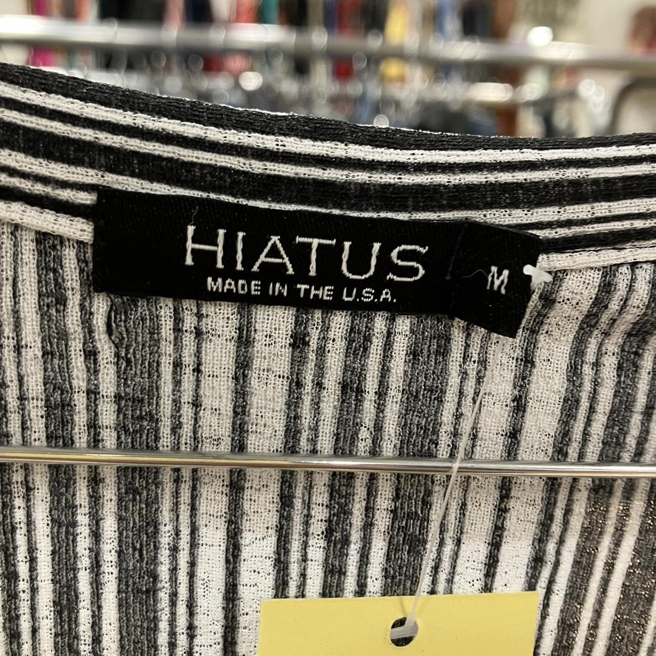 Hiatus black and white striped shirt