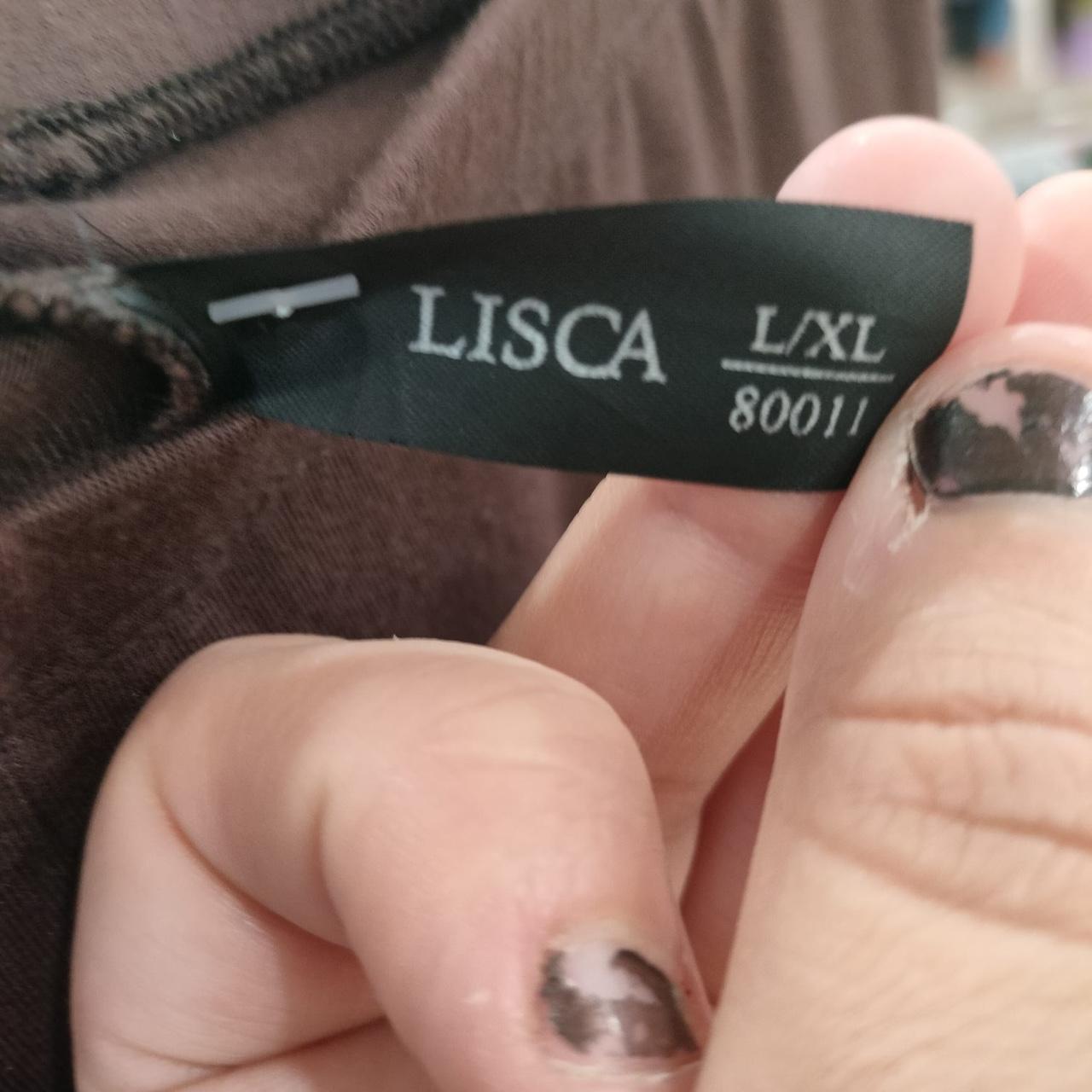 lisca brown capri leggings with lace trim